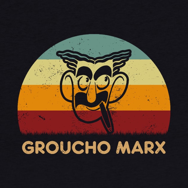 Retro Sunset - Groucho Marx Brothers by GoodIdeaTees